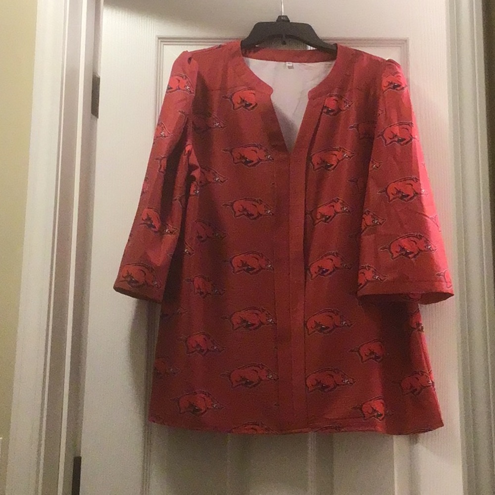 NWOT Boutique Razorback Blouse - L/XL